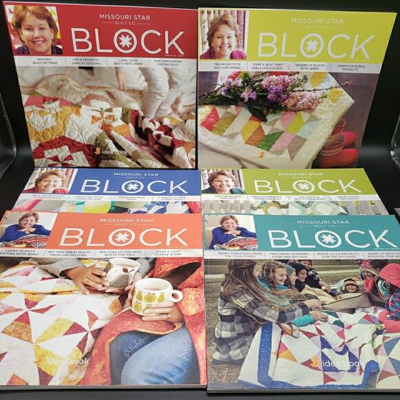 Missouri Star Quilt Co Block Magazine Volume 1 Issues 1–6 Complete Quilting Set - Picture 1 of 6